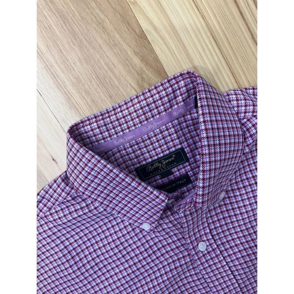 Bobby Jones Collection Red Plaid Button Down Shirt Cotton L - Picture 2 of 4